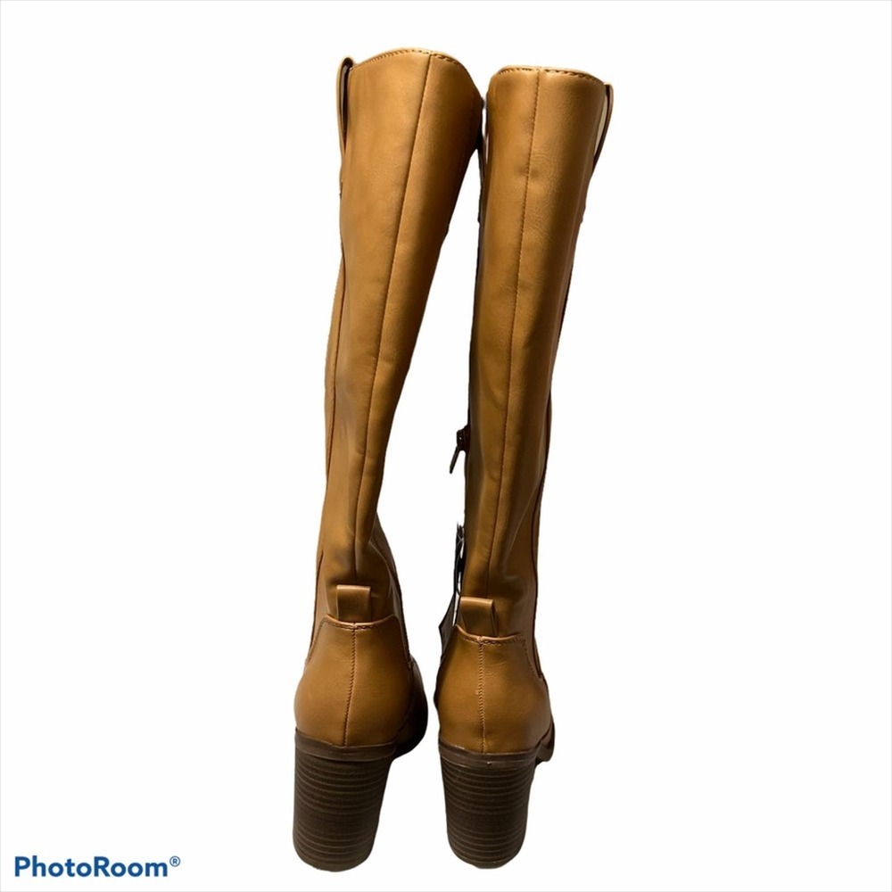 Universal Thread Tan Davina Heeled Riding Boots NWT chunky heel - Picture 7 of 9